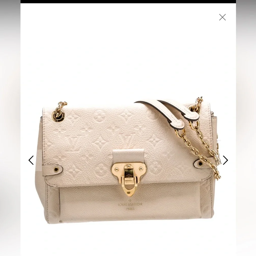Louis Vuitton Cream Monogram Shoulder Bag with Gold Hardware
